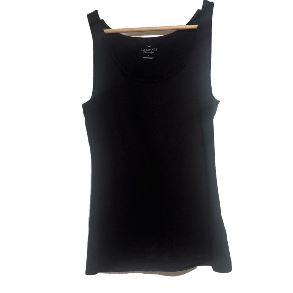 NWT Talbots 100% Cotton Pima Black Women's Tank Top